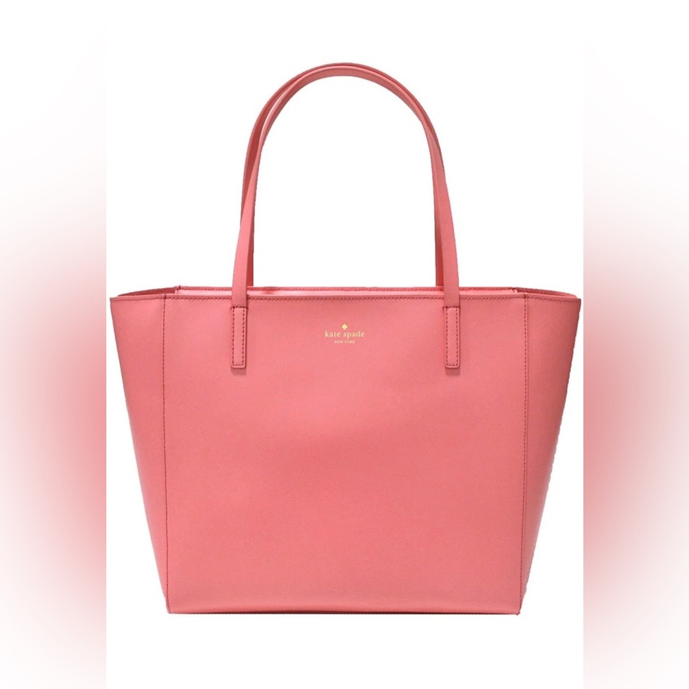 Kate Spade Newbury Lane Briar Saffiano leather tote bag in chalk pink.